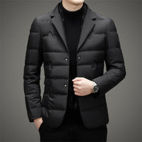 Men's Executive Down Jacket | Blazer Collar Duck Down Detail