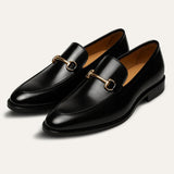 Men's Faux Leather Horsebit Loafers | Formal Dress Shoe
