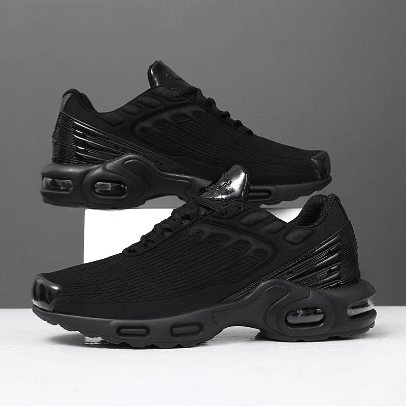 Men's Fin-Ridge Glide Sneakers | Breathable Mesh Cushioned Sole Back