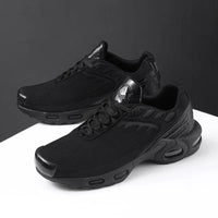 Men's Fin-Ridge Glide Sneakers | Breathable Mesh Cushioned Sole Close Up