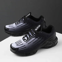 Men's Fin-Ridge Glide Sneakers | Breathable Mesh Cushioned Sole Side
