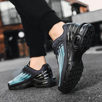 Men's Fin-Ridge Glide Sneakers | Breathable Mesh Cushioned Sole View 13