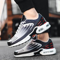 Men's Fin-Ridge Glide Sneakers | Breathable Mesh Cushioned Sole View 15