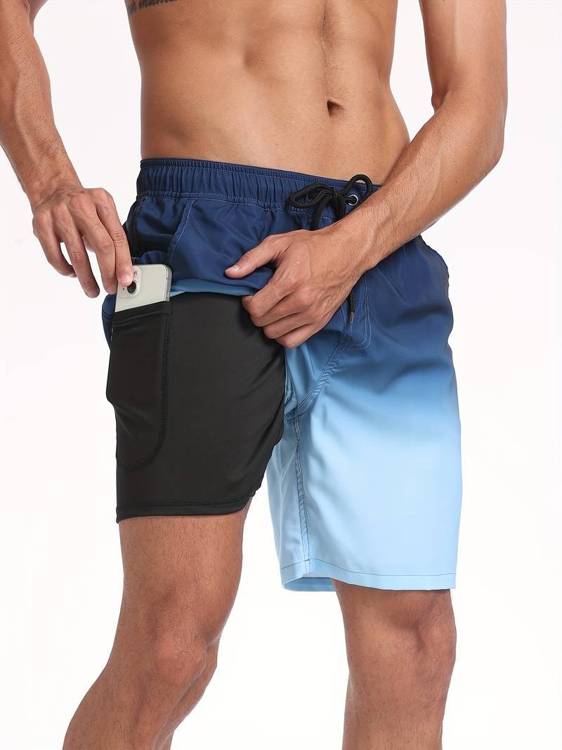 Men's Flamingo Print Beach Summer Swim Shorts View 16