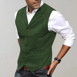 Men's Formal Herringbone Vest | Pattern Detail