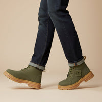 Men's Fur Lined Insulated Snow Boots | Chunky Lug Sole Angle