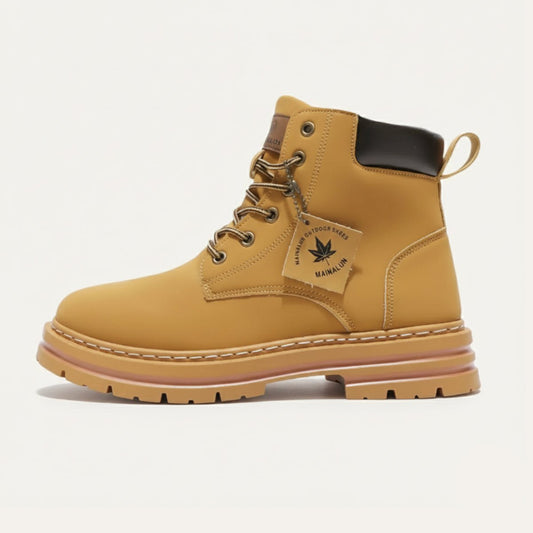 Men's Fur Lined Insulated Snow Boots | Chunky Lug Sole Hero
