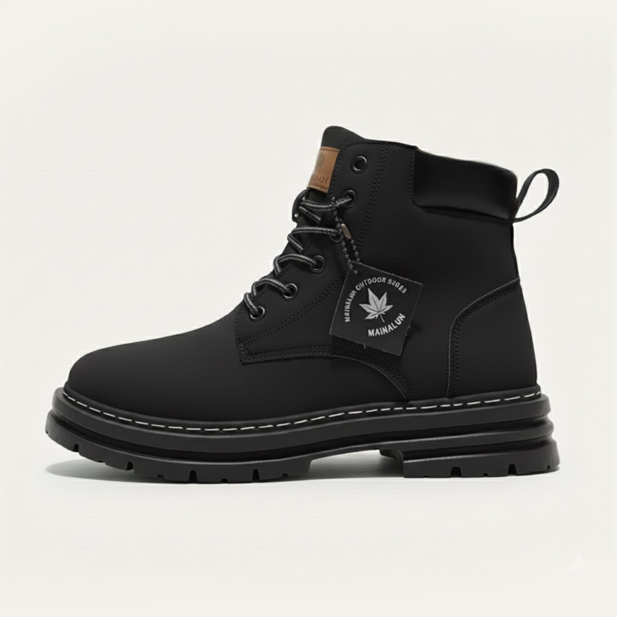 Men's Fur Lined Insulated Snow Boots | Chunky Lug Sole View 11