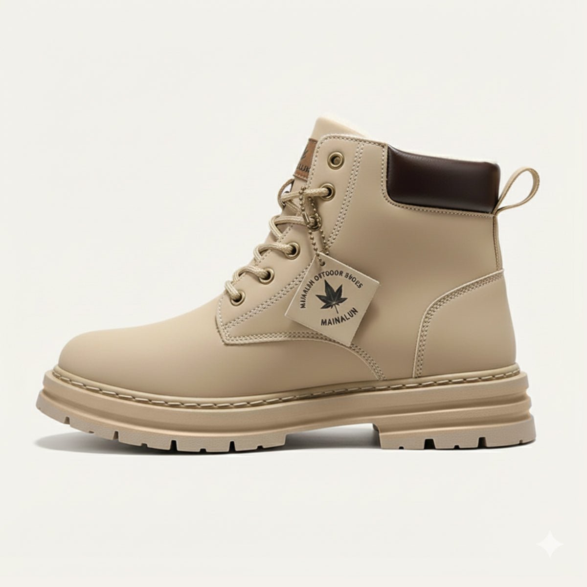 Men's Fur Lined Insulated Snow Boots | Chunky Lug Sole View 16