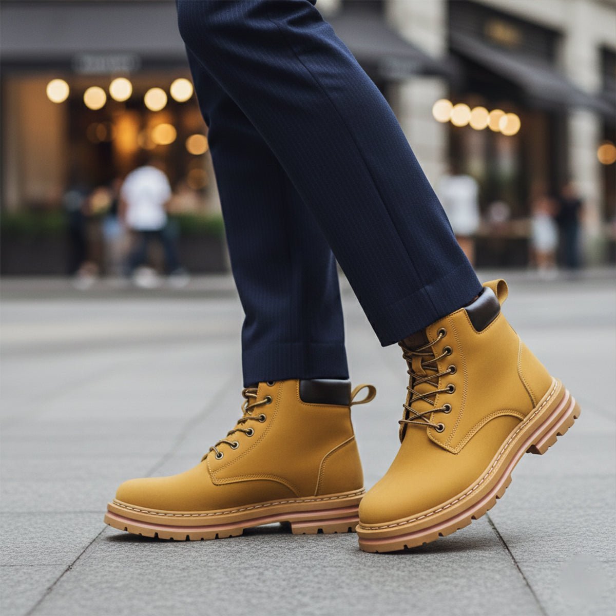 Men's Fur Lined Insulated Snow Boots | Chunky Lug Sole View 20
