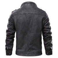 Men's Genuine Leather Jacket | Chest Pocket Classic Fit Front
