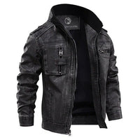 Men's Genuine Leather Jacket | Chest Pocket Classic Fit Hero