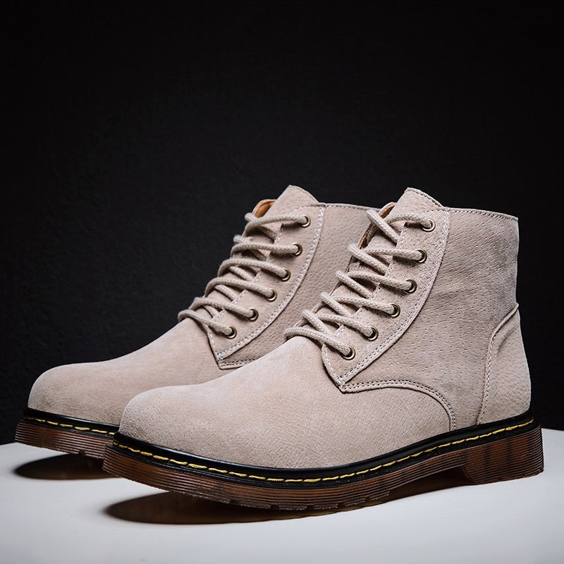 Men's Genuine Suede Boots | Lug Sole Ankle Full