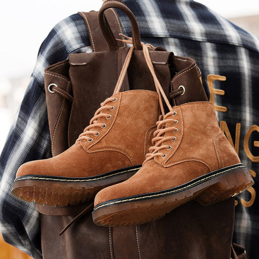Men's Genuine Suede Boots | Lug Sole Ankle Hero