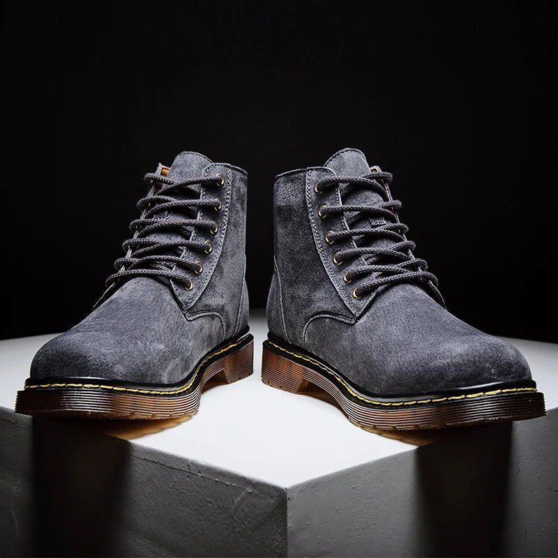 Men's Genuine Suede Boots | Lug Sole Ankle Lifestyle