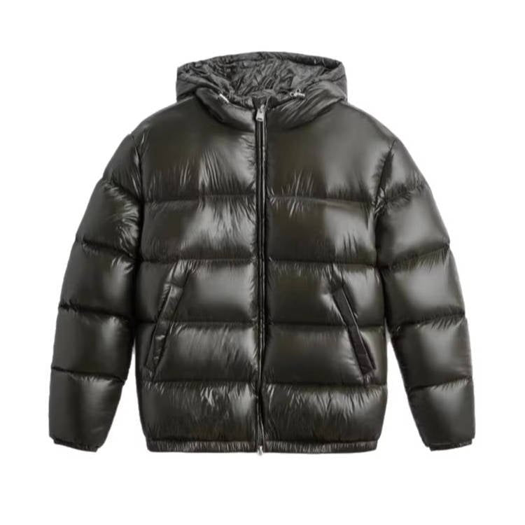Men's Glossy Quilted Puffer Jacket | Hooded Winter Lifestyle
