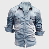 Men's Gradient Denim Shirt | Slim Fit