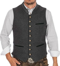 Men's High Button Traditional Vest Front