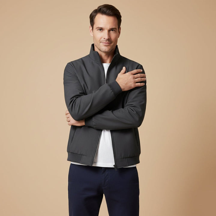 Men's Insulated Waterproof Winter Jacket | Stand Collar Thermal Coat Angle