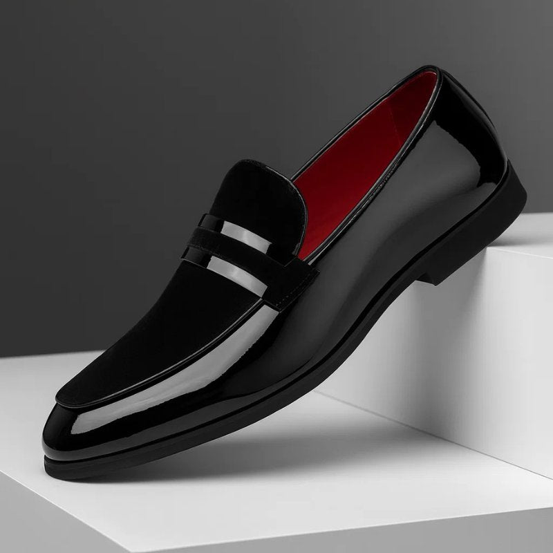 Men's Italian Penny Loafers | Velvet Suede Detail Lifestyle