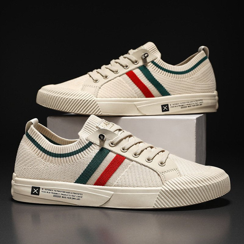 Men's Italiana Sneakers | Mesh Stripe Detail Front