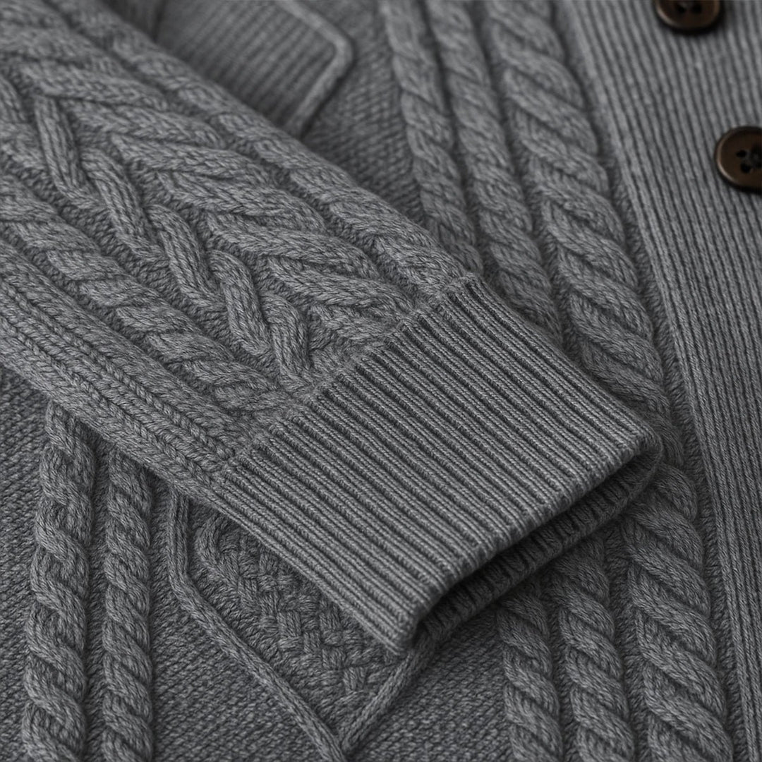 Men's Knit Cardigan Sweater | Shawl Collar Relaxed Fit Detail