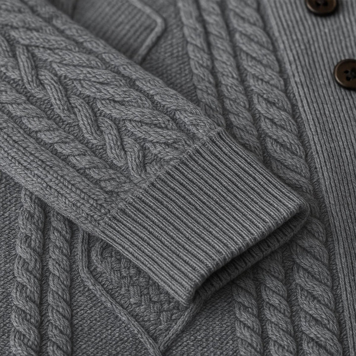 Men's Knit Cardigan Sweater | Shawl Collar Relaxed Fit Detail