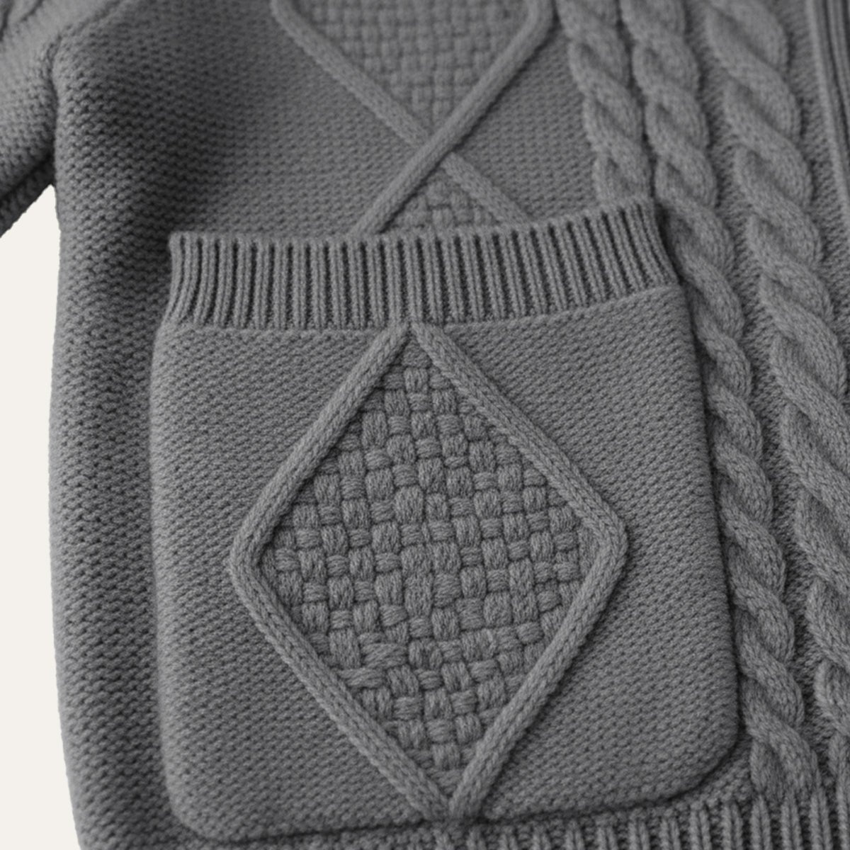 Men's Knit Cardigan Sweater | Shawl Collar Relaxed Fit Side
