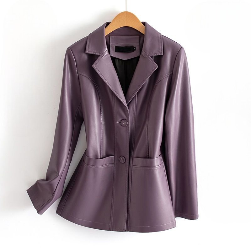 Men's Lambskin Leather Jacket | Peplum Hem Tailored Fit Detail