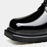 Men's Leather Ankle Boots | Chunky Lug Sole View 14