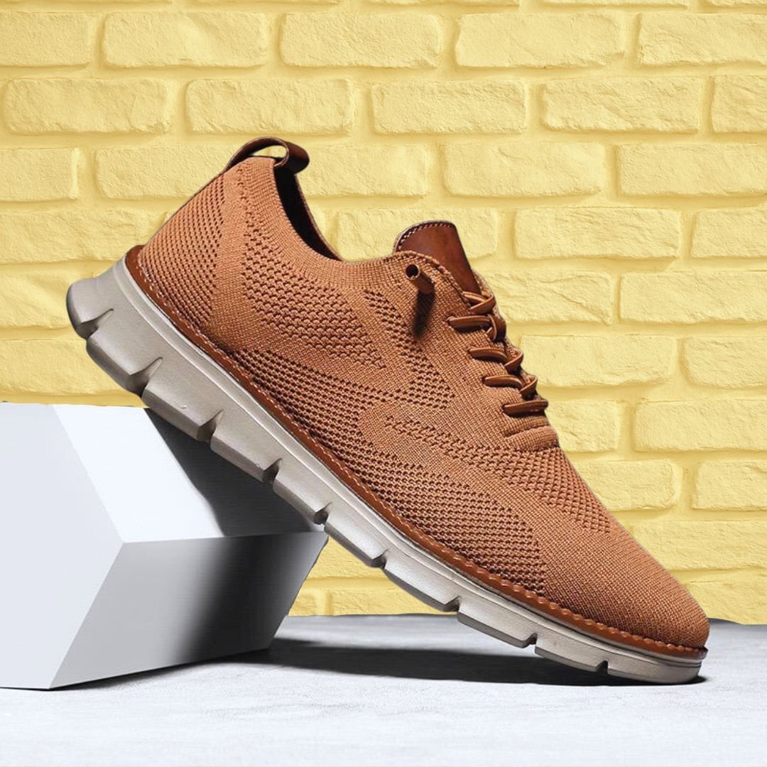 Men's Leather Orthopedic Walking Shoes Back