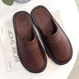 Men's Leather Slip On Clogs | Closed Toe House Shoes