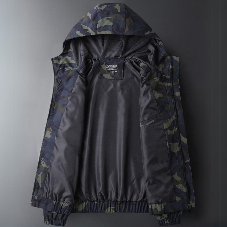 Men's Lightweight Camo Jacket | Wind Resistant Detail