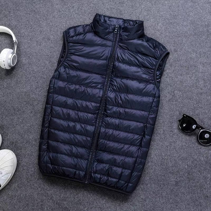 Men's Lightweight Packable Down Vest | Quilted Sleeveless Detail
