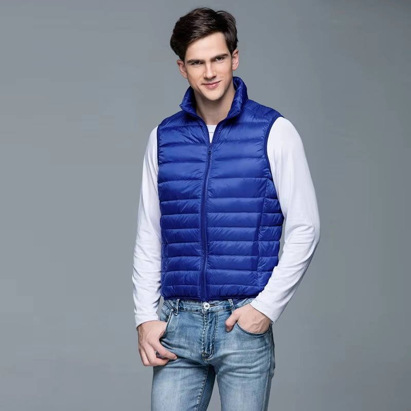 Men's Lightweight Packable Down Vest | Quilted Sleeveless Full