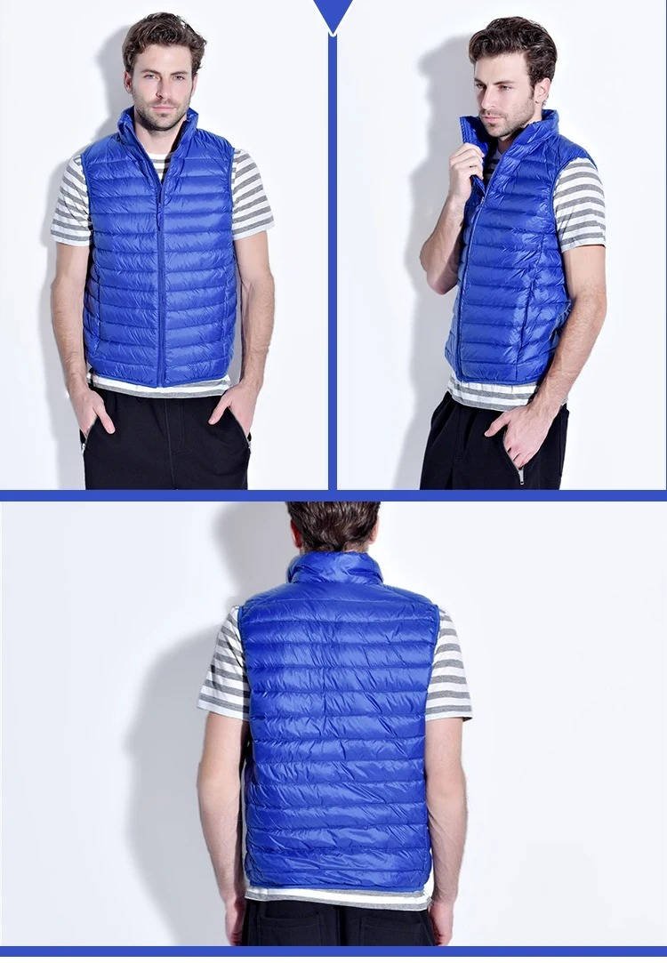 Men's Lightweight Packable Down Vest | Quilted Sleeveless View 11
