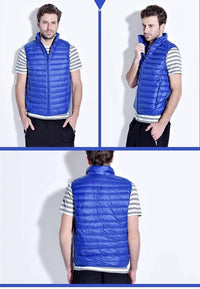 Men's Lightweight Packable Down Vest | Quilted Sleeveless View 11