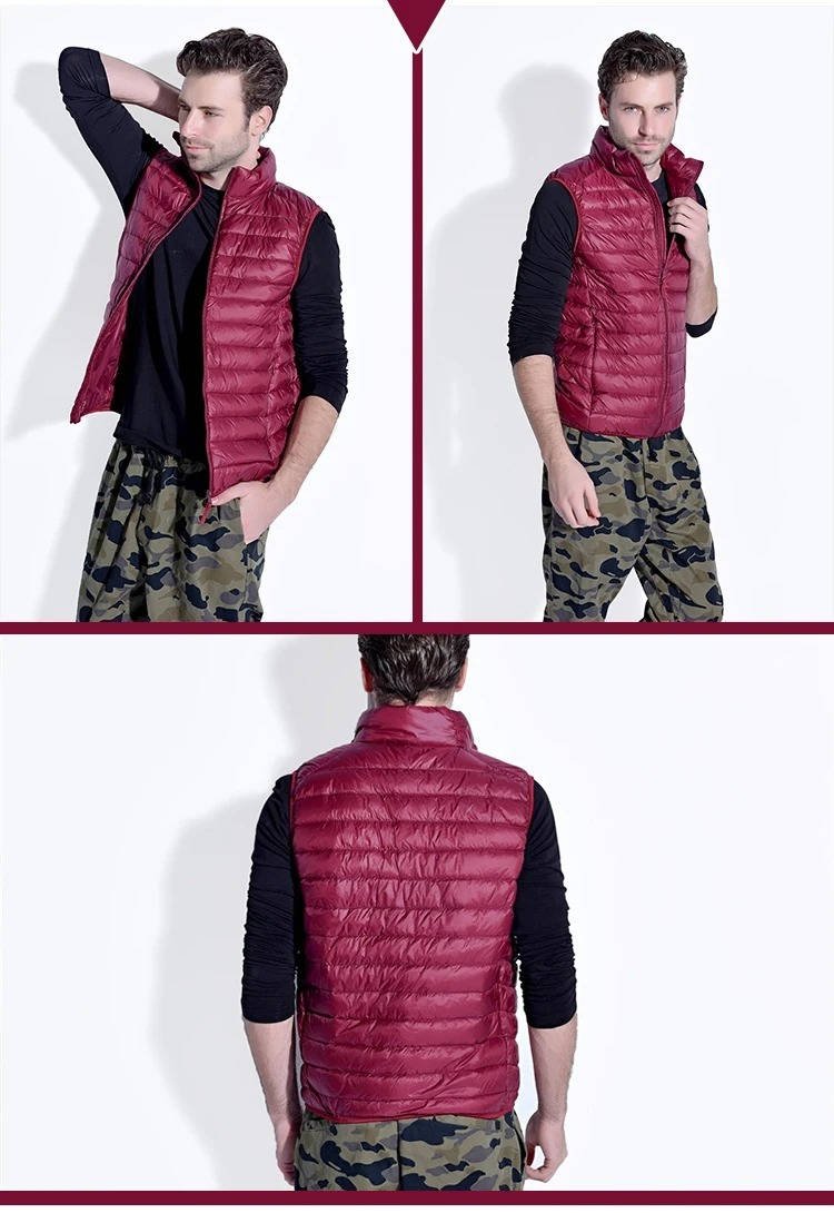 Men's Lightweight Packable Down Vest | Quilted Sleeveless View 16