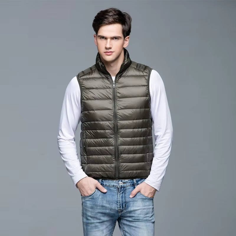 Men's Lightweight Packable Down Vest | Quilted Sleeveless View 17