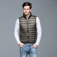 Men's Lightweight Packable Down Vest | Quilted Sleeveless View 17