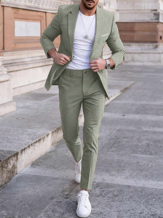 Men's Lightweight Summer Two Piece Set Front
