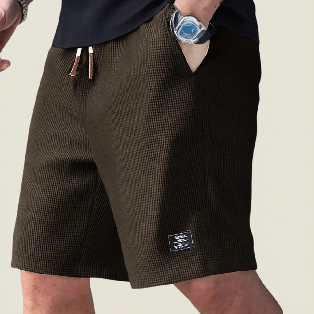 Men's Lightweight Summer Waffle Shorts Pants Angle
