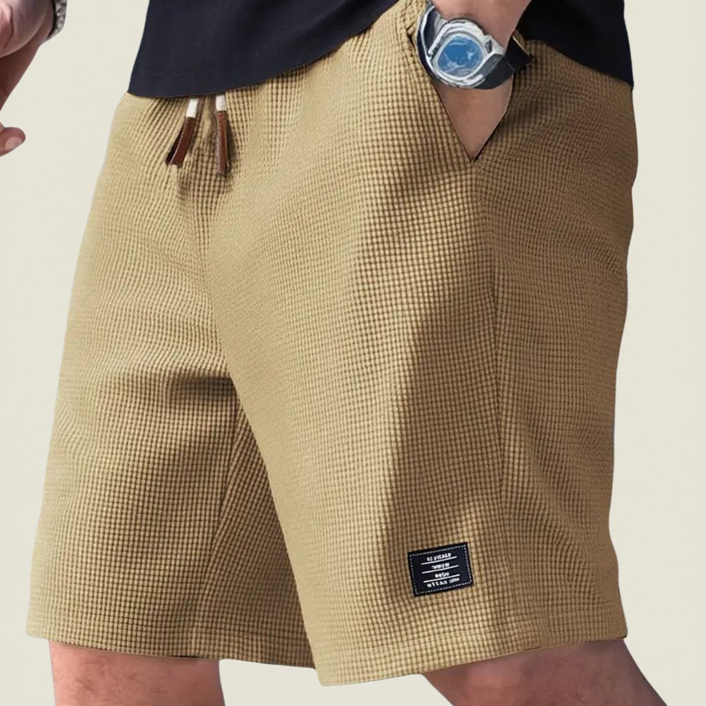 Men's Lightweight Summer Waffle Shorts Pants Back