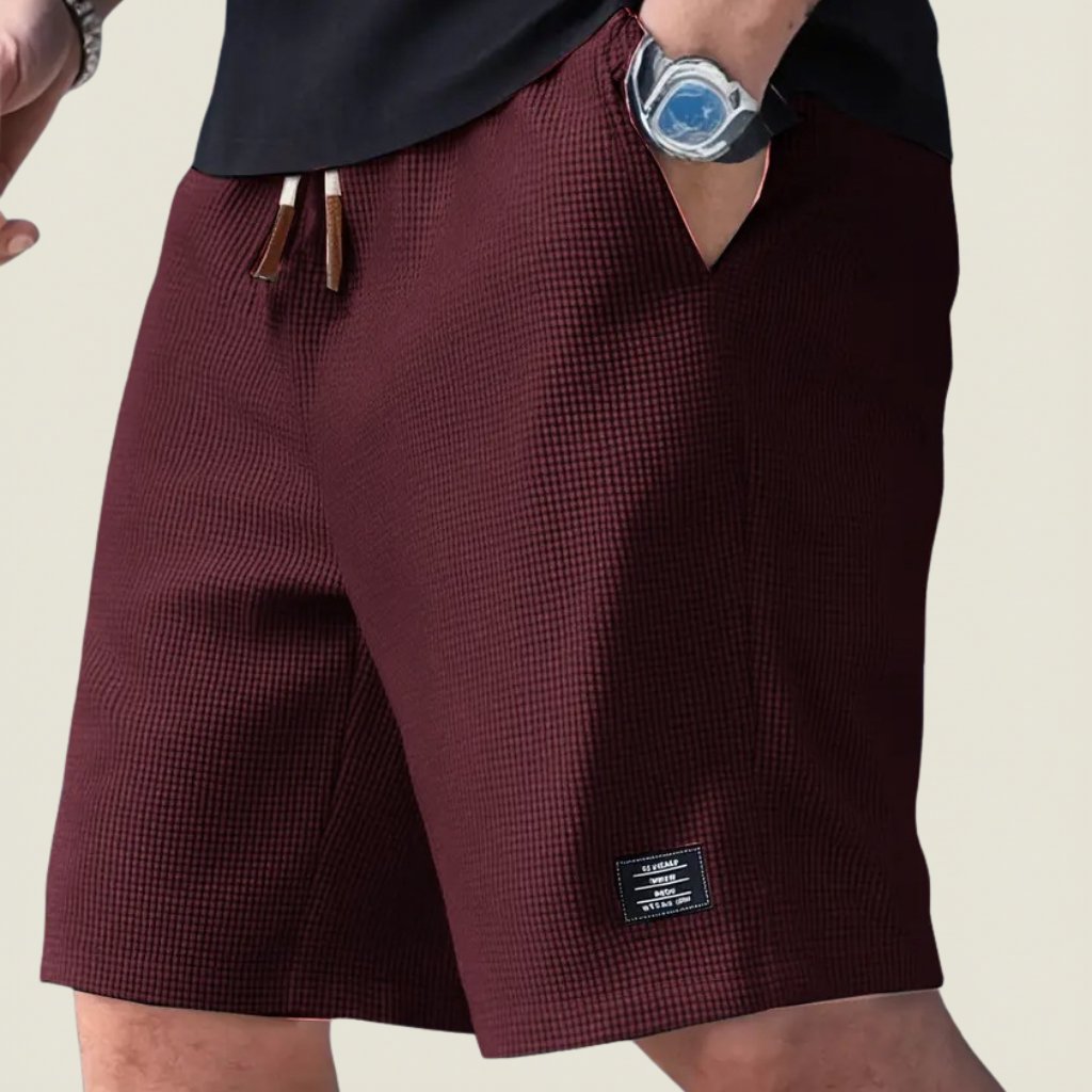 Men's Lightweight Summer Waffle Shorts Pants Full