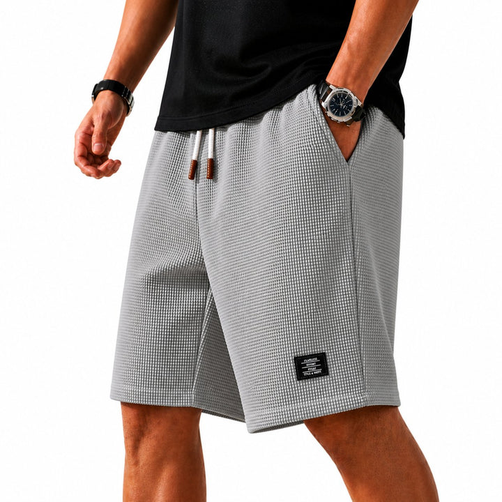 Men's Lightweight Summer Waffle Shorts Pants Side