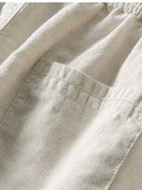 Men's Linen Band Collar Co-Ord Set | Shirt & Trousers Alternate