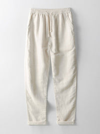 Men's Linen Band Collar Co-Ord Set | Shirt & Trousers Angle