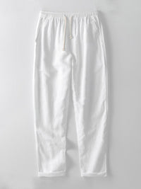 Men's Linen Band Collar Co-Ord Set | Shirt & Trousers View 11