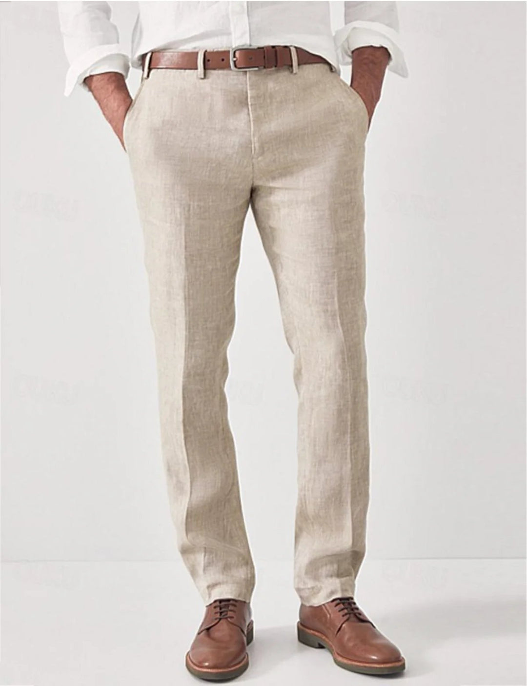Men's Linen Dress Pants | Slim Fit Summer Side