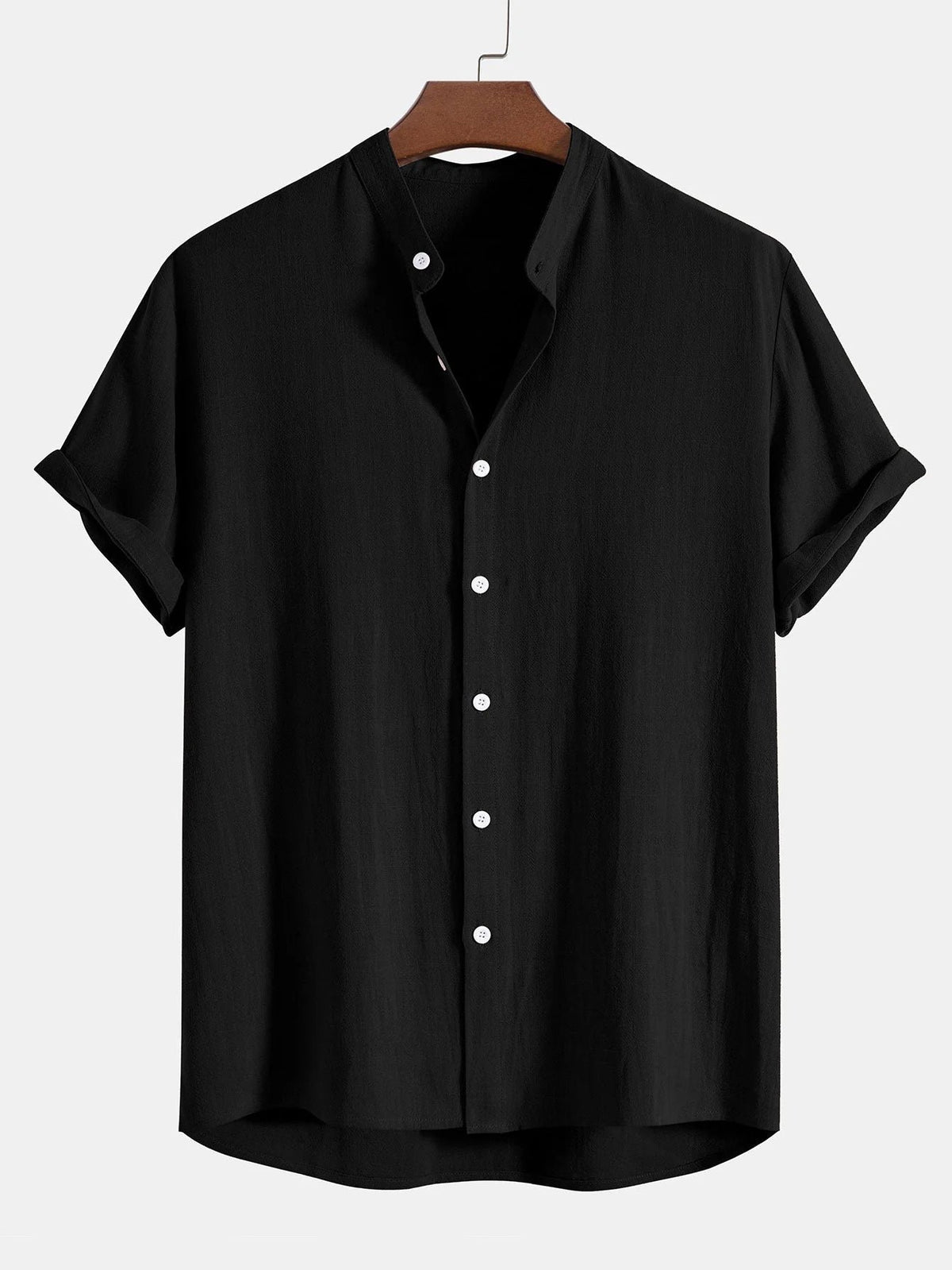 Men's Linen Shirt Pants Set | Rolled Cuffs Full